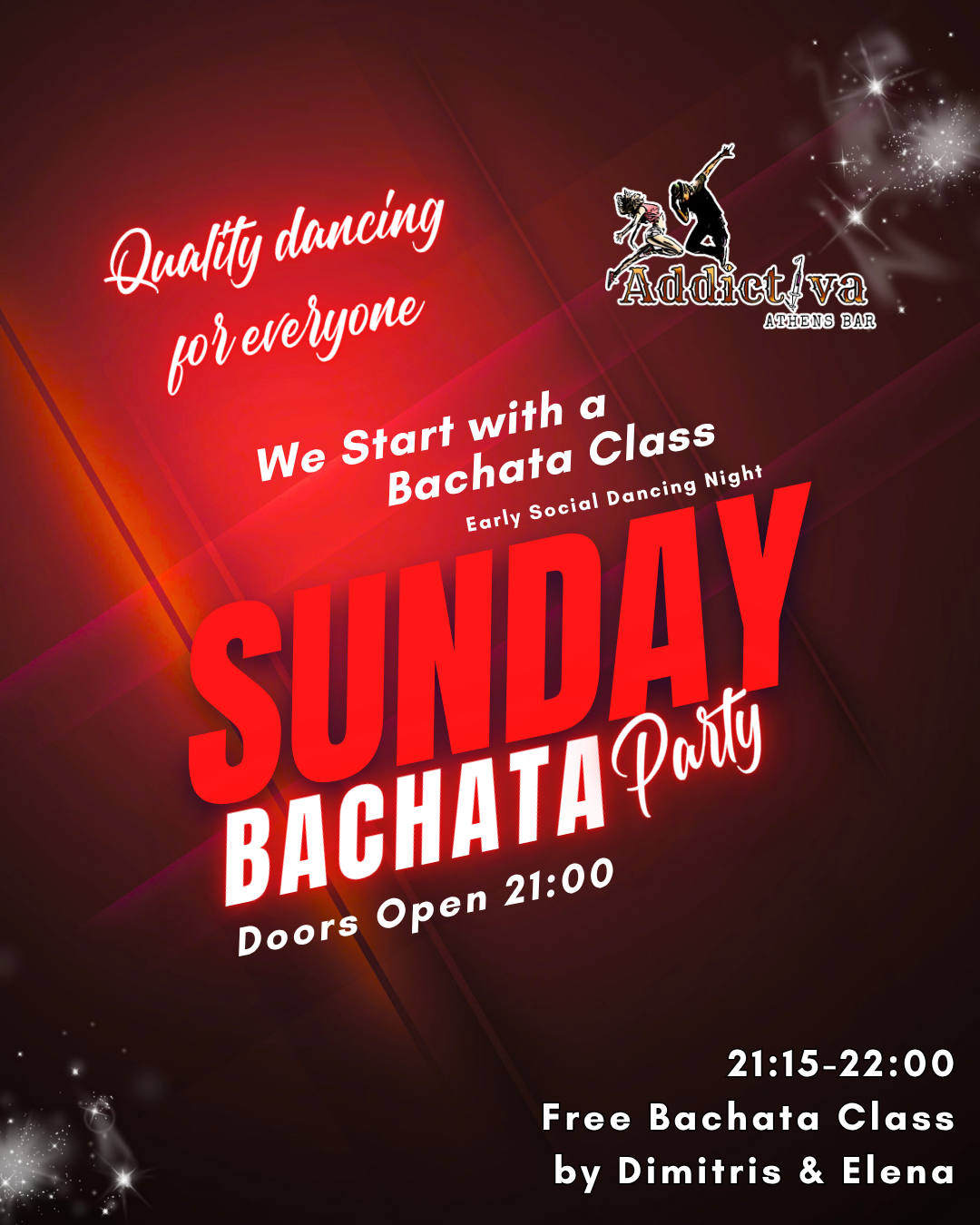 Bachata Sundays event poster